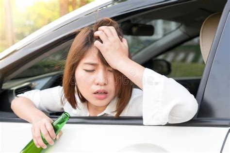 drunk asian woman feels dizzy after too much drinking alcohol an stock image image of drunk
