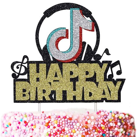 Buy Kubert Tik Tok Happy Birthday Cake Topper Birthday Decorations For