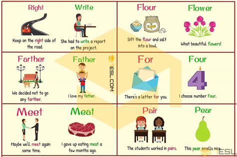 List Of 300 Homophones From A Z With Useful Examples 7esl