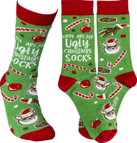 Socks These Are My Ugly Christmas Socks Round Tuit Ts