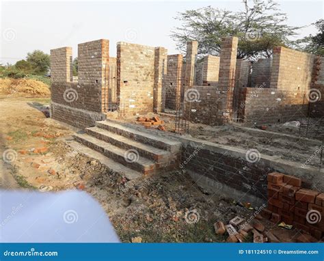 Indian Village Home Under Construction Editorial Image Image Of