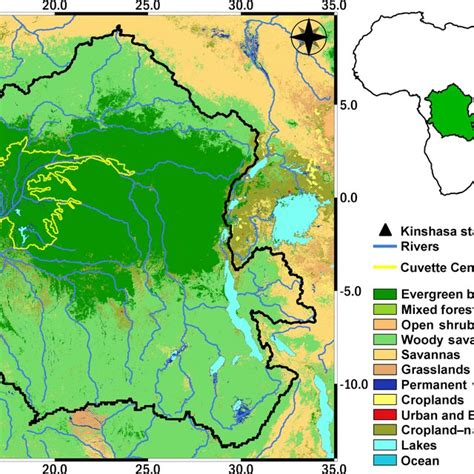Geographic Location Of The Congo River Basin Which Shows The Kinshasa