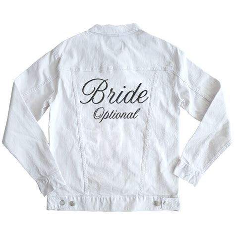 Embroidered Bride Jean Jacket Personalized Brides