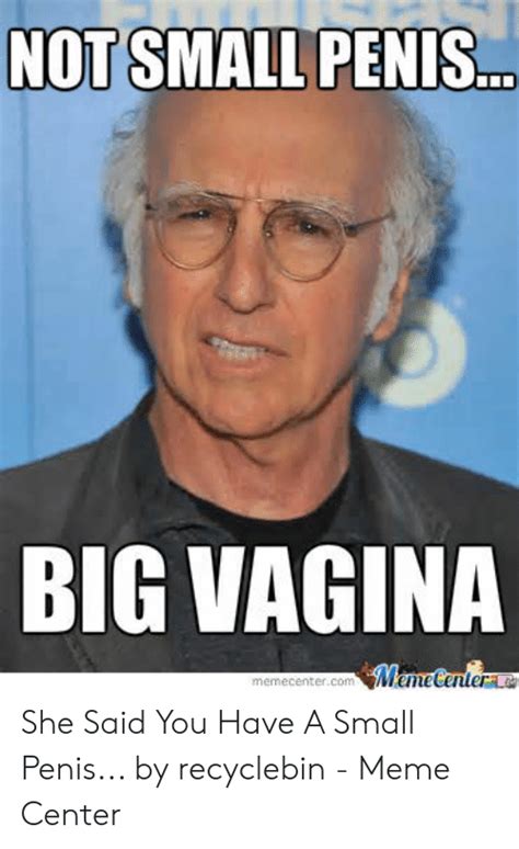 not small penis big vagina memecentercom she said you have a small penis by recyclebin meme