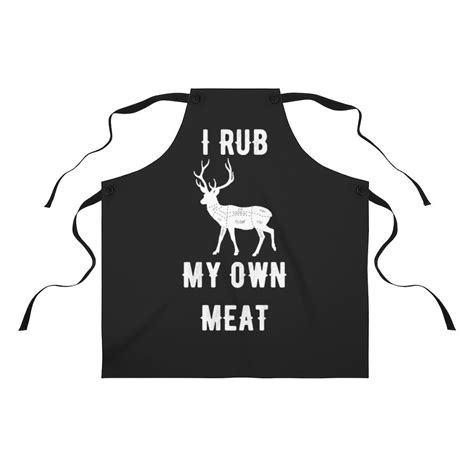 I Rub My Own Meat Funny Deer Apron T For Dad Etsy