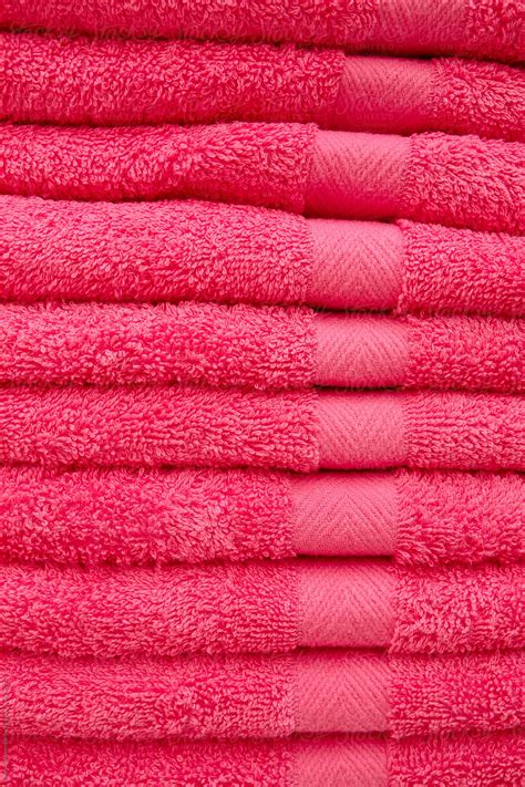 Pink Towels Detail By Alejandro Moreno De Carlos