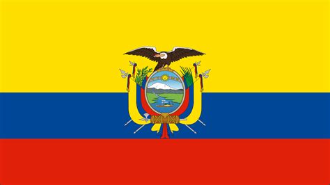 Mapa De La Bandera De Ecuador Y Escudo De Armas Vector Premium Images