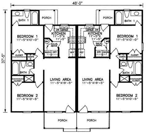 Basic Duplex Floor Plans Floorplansclick