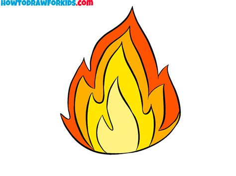 How To Draw Flames Step By Step Easy Drawing Tutorial For Kids