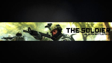 Free Soldier Youtube Banner Template 5ergiveaways