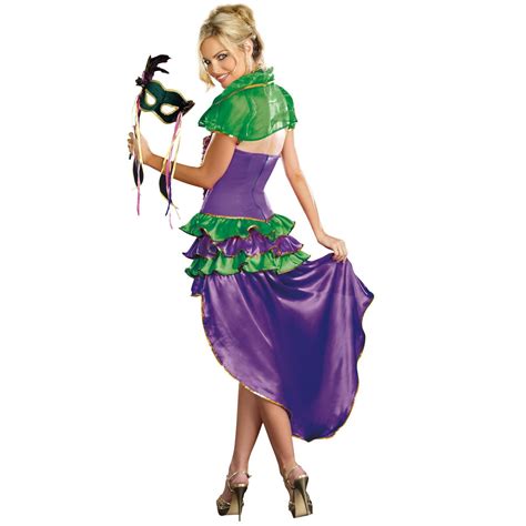 Cl284 Mardi Gras Maven Jester Masquerade Ball Queen Parade Party Outfit