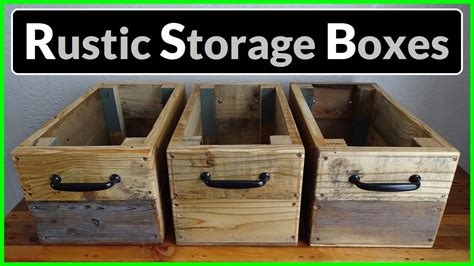 How To Make Rustic Storage Boxes Crates Pallet Wood Project Youtube