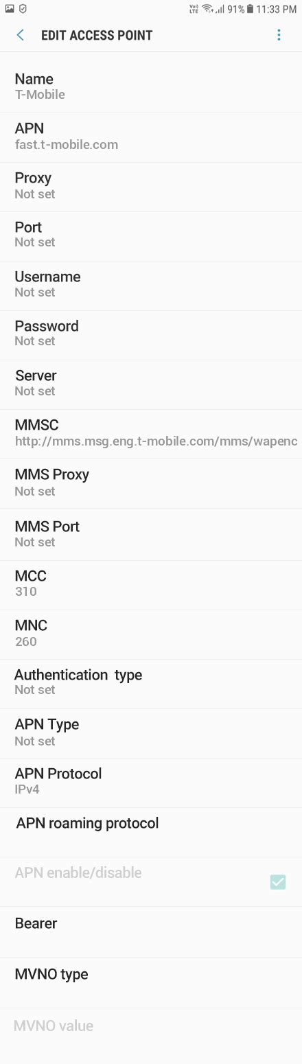 T Mobile Apn Settings For Ulefone Armor X8 Apn Settings Usa