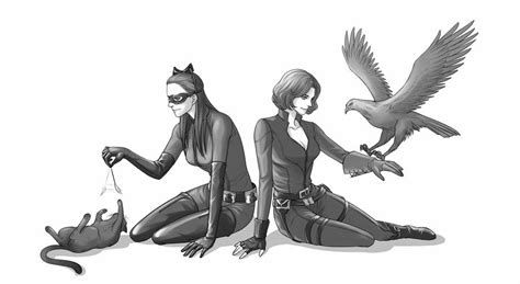 Catwoman And Black Widow By 1001yeah On Deviantart