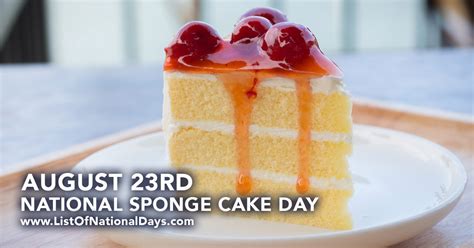 National Sponge Cake Day List Of National Days
