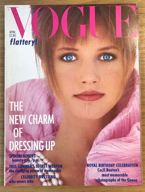 Vogue Uk April 1986 British Original Vintage Fashion Magazine Etsy