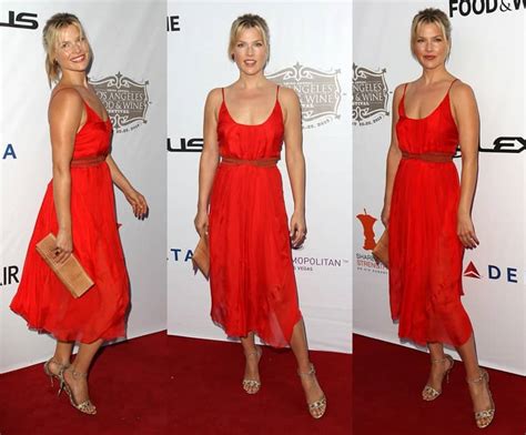 How To Style A Mid Length Red Chiffon Dress Like Ali Larter