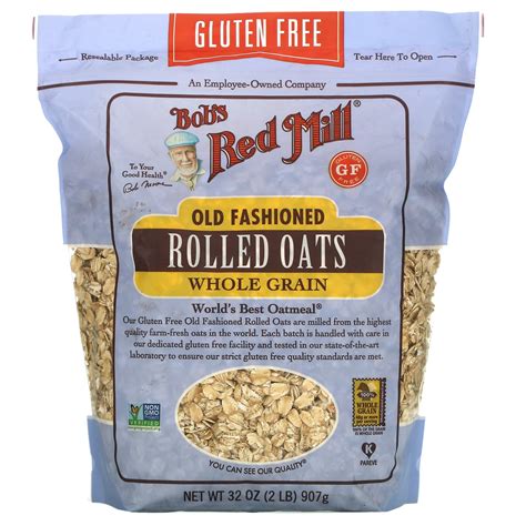 Bobs Red Mill Old Fashioned Rolled Oats Whole Grain Gluten Free 32