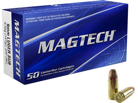 Magtech Standard 9mm Luger 9x19 Jhp 147 Grs Pistolenpatronen