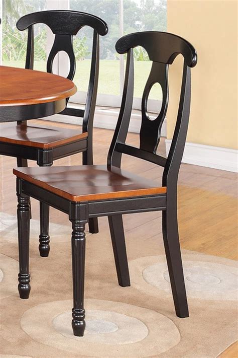 Built out of sturdy wood with curved backs, these chairs provide a natural and comfortable dining experience. 4 NAPOLEON DINING KITCHEN DINETTE WOOD OR LEATHER ...