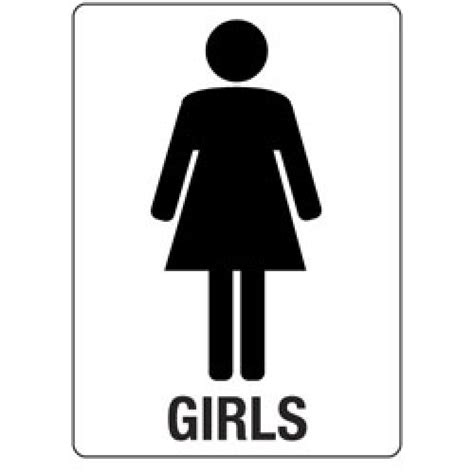 Girls Bathroom Sign