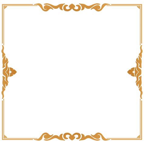 Elegant Gold Border Hd Transparent Gold Elegant Thai Border Frame