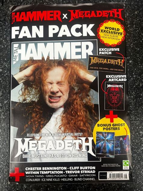 Metal Hammer Magazine Megadeth 363 July 2022 Bonus Ghost Posters