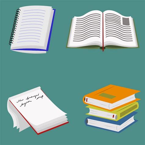 Free Vector Coloured Books Collection