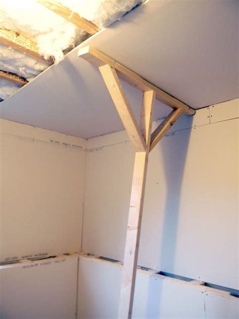 I want to sheet rock the ceiling. Holding up sheet rock for finishing a ceiling | Drywall ...