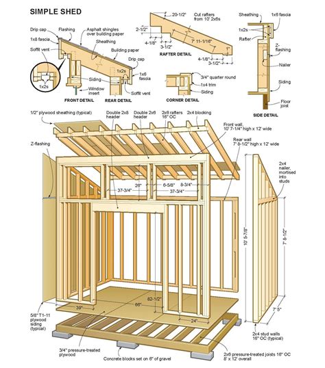 Shed Plans Can Have A Variety Of Roof Styles Shed Blueprints