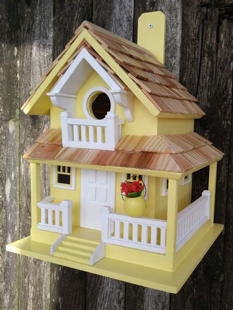 Yellow Veranda Bird House Bird House Plans Bird House Wooden Bird
