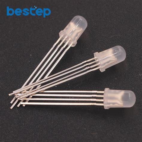 200pcs 4p Rgb 5mm Led Common Anode Red Green Blue Misty Led In Diodes