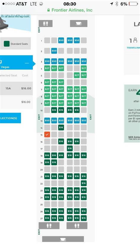 Frontier Airlines Plane Seating Chart