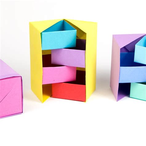 Amazing Origami Secret Stepper Box Tutorial Paper Kawaii