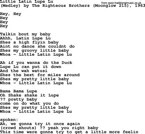 Bruce Springsteen Song Little Latin Lupe Lu Lyrics