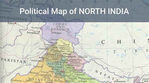 Political Map Of North India Indian Geography Mapping Free Course