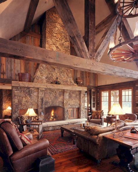 49 Superb Cozy And Rustic Cabin Style Living Rooms Ideas