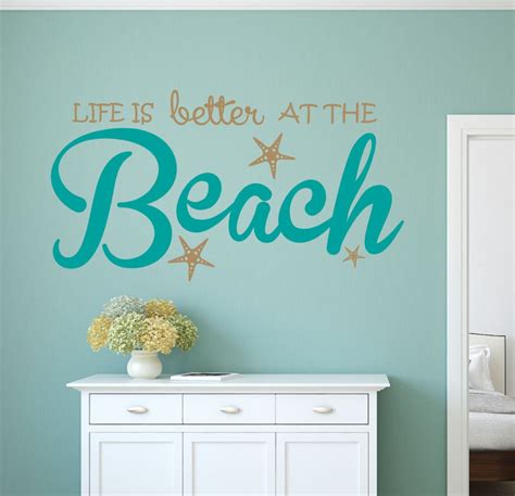 life is better beach wall decal sticker beach decor beach house wall decal beach wedding beach