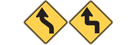 Curve And Turn Signs Learn How To Tell Them Apart For The Dmv Test