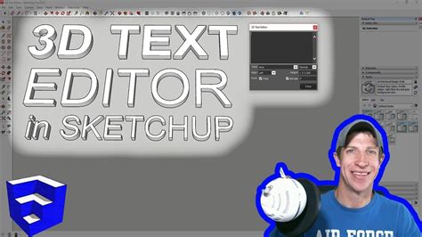 Editable 3d Text In Sketchup With 3d Text Editor Youtube