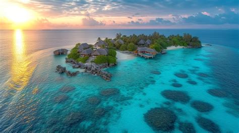 Premium Ai Image Maldivian Tropical Escape Island Solitude