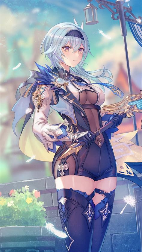 She does an insane amount of physical damage with her basic attacks and elemental burst. Eula Genshin Impact 1080x1920 : Animewallpaper