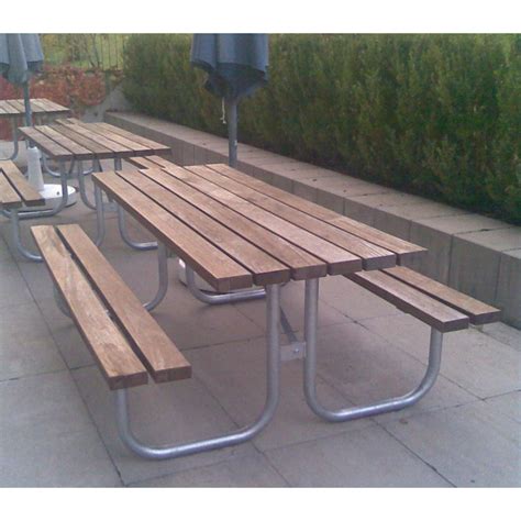 Tisch mit bank und stühlen tisch bank kombination gartengarnitur garten sitzgruppe. Picknick Holz-Metall - Tanne - Bank / Tisch-Kombination - GTSM