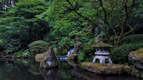 Portlands Japanese Garden On An Overcast Afternoon Oc