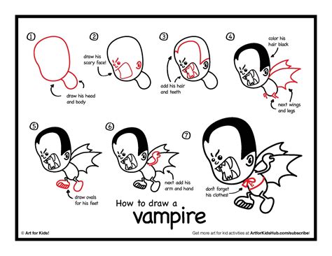 How To Draw A Vampire Art For Kids Hub Halloween Drawings Art