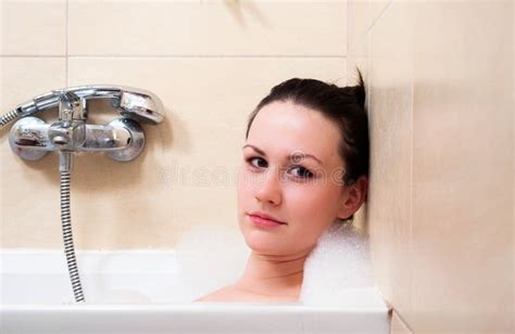 Girl In The Bathroom Stock Image Image Of Lifestyle 26343491