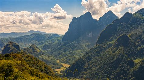 Photo Laos Nature Mountains Hill Forest Scenery Clouds X
