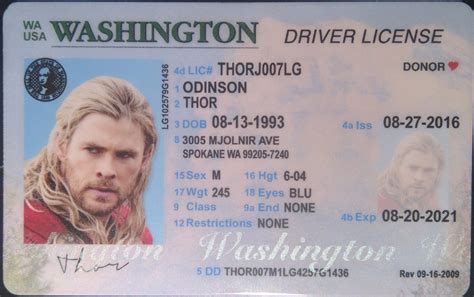 Washington Wa Drivers License Id Viking