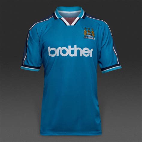 Score Draw Retro Manchester City 1998 Home Shirt Mens Replica