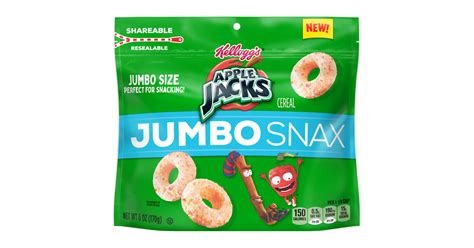Kelloggs Apple Jacks Jumbo Snax Cereal Kelloggs Cereal Jumbo Snax